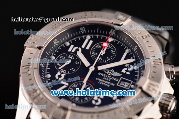 Breitling Avenger Skyland Chrono Swiss Valjoux 7750 Automatic Steel Case/Strap with Black Dial and White Arabic Numeral Markers - 1:1 Original (H) - Click Image to Close