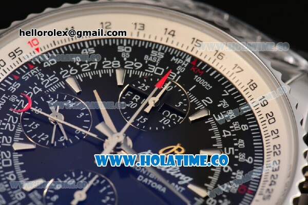 Breitling Montbrillant Datora Chrono Swiss Valjoux 7751 Automatic Steel Case/Bracelet with Black Dial and Stick Markers - 1:1 Original (J12) - Click Image to Close