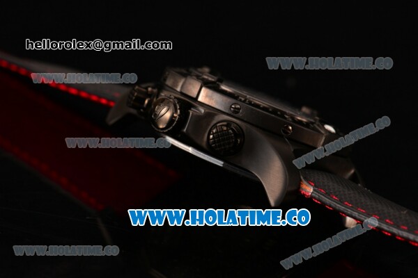 Breitling Avenger Skyland Chrono Swiss Quartz PVD Case with Red/Black Nylon Strap and Black Dial - Click Image to Close