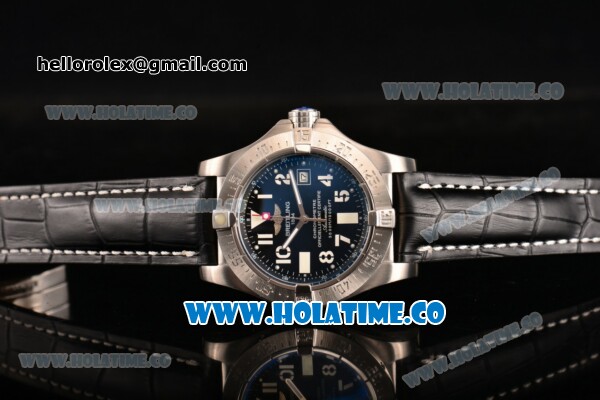 Breitling Avenger II Seawolf Asia 2813 Automatic Steel Case with Black Dial and Arabic Numeral Markers - Click Image to Close