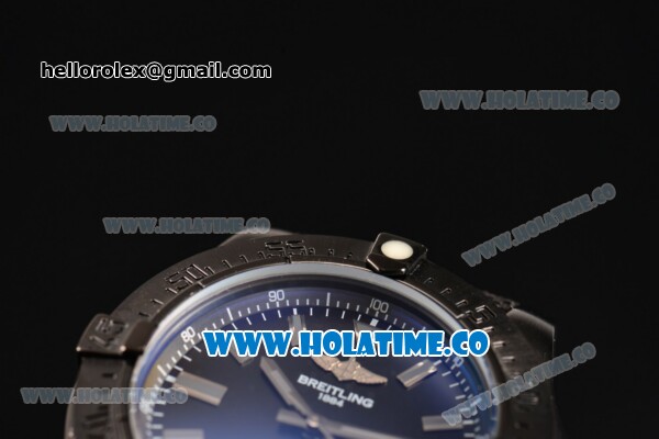 Breitling Avenger II Seawolf Asia 2813 Automatic PVD Case with Black Dial and Grey Stick Markers - Click Image to Close
