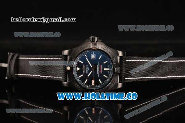 Breitling Avenger II Seawolf Asia 2813 Automatic PVD Case with Black Dial and White Stick Markers - Click Image to Close