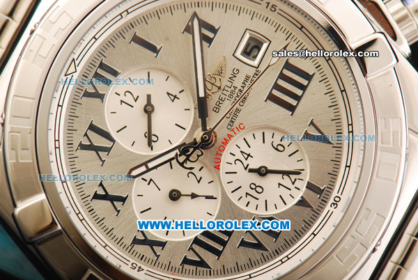 Breitling Chronomat B01 Automatic Movement Beige Dial with Roman Markers and SS Strap - Click Image to Close