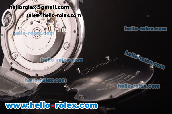 Cartier Ballon Bleu De Swiss ETA 2824 Automatic Movement Steel Case and Strap with Silver Dial - Click Image to Close