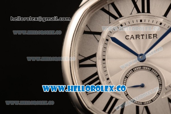 Cartier Drive de Cartier Asia Automatic Steel Case with White Dial and Black Leather Strap (AAAF) - Click Image to Close