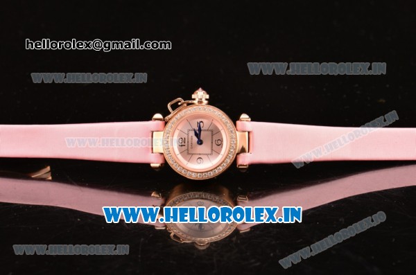 Cartier Pasha C Swiss Quartz Rose Gold Case with Diamonds Bezel and Pink Dial - Click Image to Close