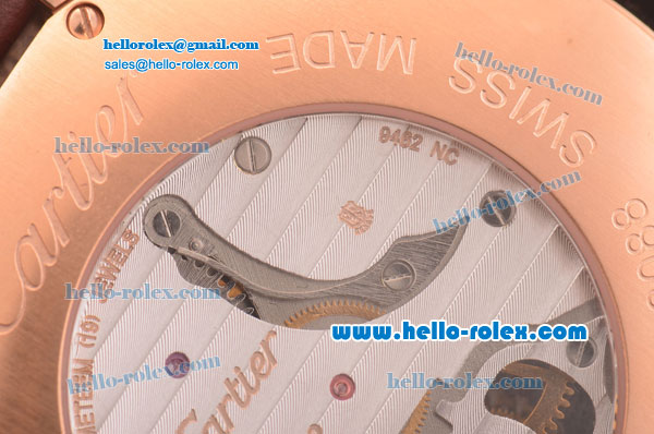 Cartier Ballon Bleu Tourbillon Seagull St8001 Tourbillon Manual Winding Rose Gold Case with Diamond Bezel and White Dial - Click Image to Close