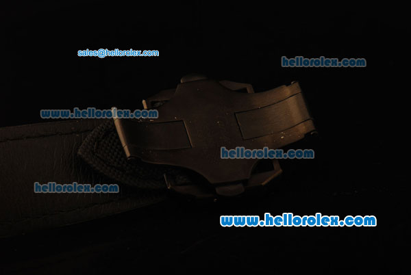 Cartier Santos 100 Swiss ETA 7753 Automatic Titanium Case with Black Dial and Black Nylon Strap - 1:1 Original - Click Image to Close