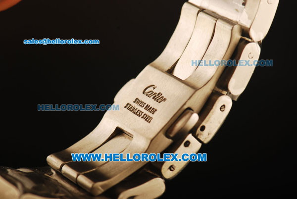 Cartier Calibre De Cartier Automatic Full Steel with White Dial and Big Calendar - Click Image to Close