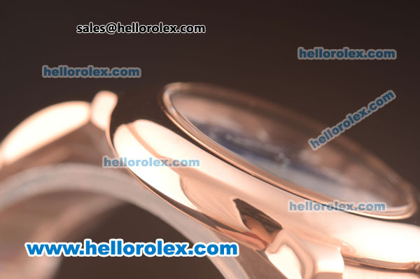 Cartier Ballon Bleu De Cartier Swiss ETA Quartz Full Rose Gold with Blue Dial and Roman Markers - Click Image to Close