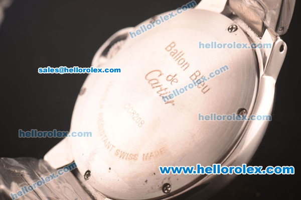 Cartier Ballon Bleu de Cartier Automatic with White Dial and SS Strap - Click Image to Close