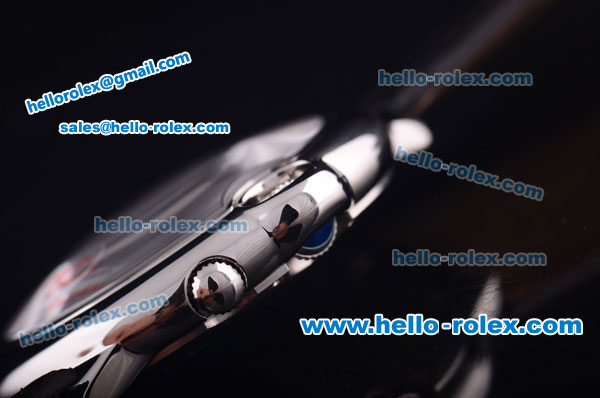Cartier ballon bleu de Swiss 4183 Quartz Steel Case with White Dial and Black Leather Strap - Click Image to Close