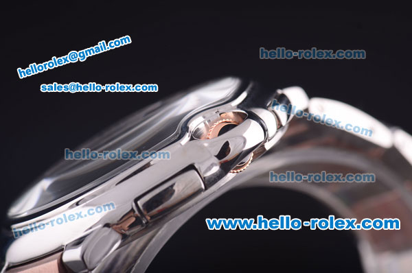 Cartier ballon bleu de Chronograph Quartz Steel Case with Silver Dial and Two Tone Bracelet - 7750 coating - Click Image to Close
