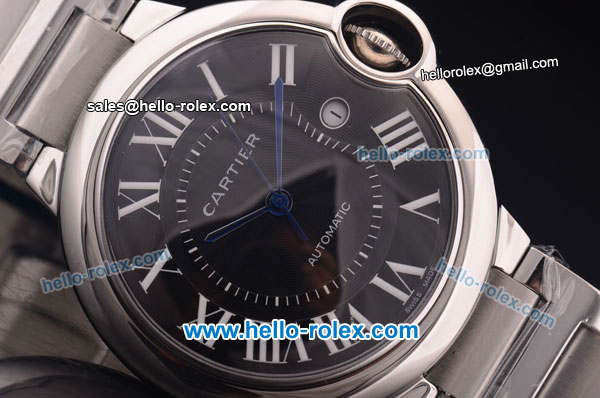 Cartier ballon bleu de Automatic Full Steel with Black Dial-ETA Coating - Click Image to Close