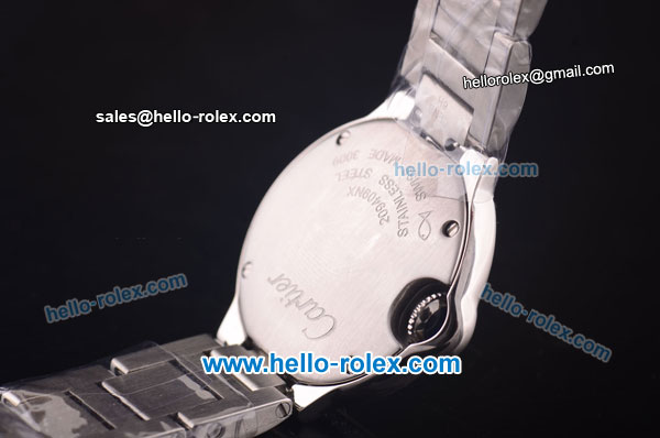 Cartier Ballon bleu de Swiss ETA Quartz Steel Case with Diamond Bezel and White MOP Dial-1:1 Original - Click Image to Close