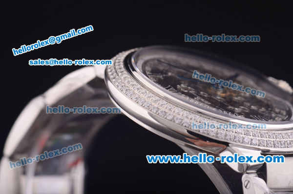 Cartier Ballon bleu de Automatic Full Steel with Diamond Bezel and Skeleton Dial - Click Image to Close