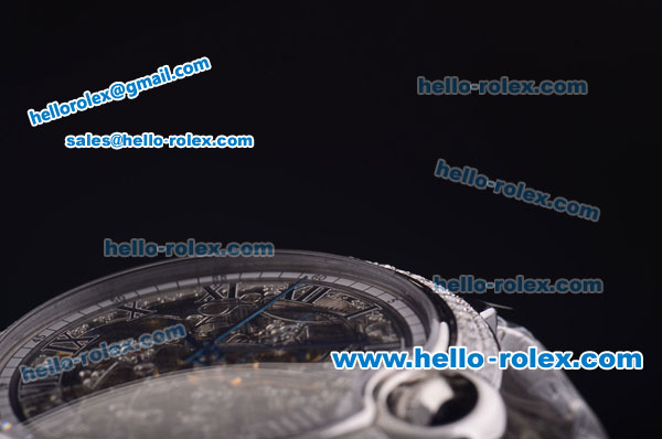Cartier Ballon bleu de Automatic Full Steel with Diamond Bezel and Skeleton Dial - Click Image to Close