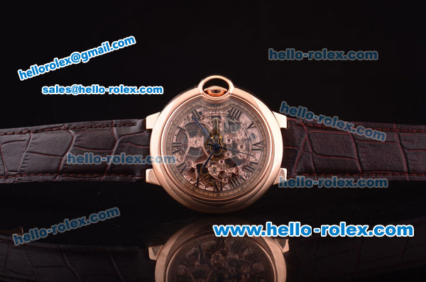 Cartier Ballon Bleu De Automatic Steel Case with Skeleton Dial and Roman Markers - Click Image to Close