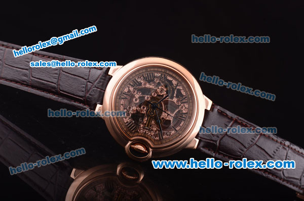 Cartier Ballon Bleu De Automatic Steel Case with Skeleton Dial and Roman Markers - Click Image to Close