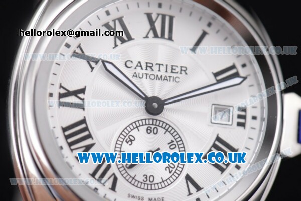 Cartier Cle de Cartier Asia ST16 Automatic Stainless Steel Case/Bracelet with White Dial and Roman Markers - Click Image to Close