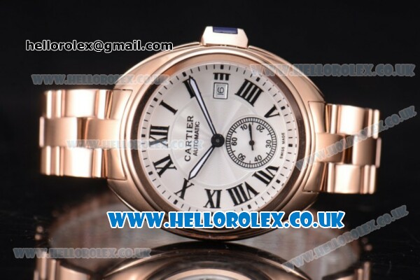 Cartier Cle de Cartier Asia ST16 Automatic Rose Gold Case with White Dial Rose Gold Bracelet and Roman Markers - Click Image to Close