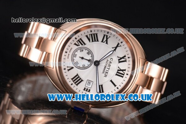 Cartier Cle de Cartier Asia ST16 Automatic Rose Gold Case with White Dial Rose Gold Bracelet and Roman Markers - Click Image to Close