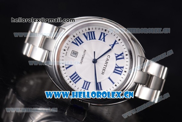 Cartier Cle de Cartier Asia ST16 Automatic Stainless Steel Case/Bracelet White Dial and Roman Markers - Click Image to Close
