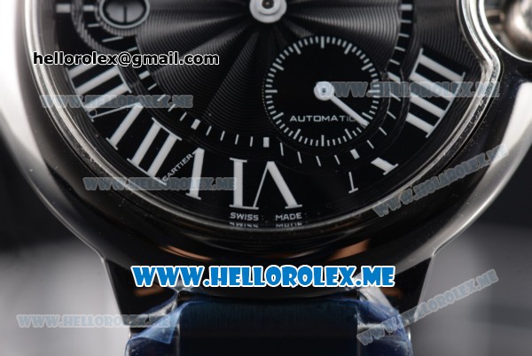 Cartier Ballon Bleu De Large Asia 2813 Automatic Stainless Steel Case/Bracelet with Black Dial and Roman Numeral Markers - Click Image to Close