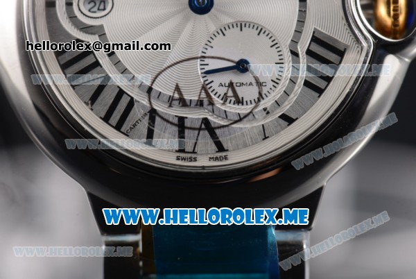 Cartier Ballon Bleu De Large Asia 2813 Automatic Two Tone Case/Bracelet with Silver Dial and Roman Numeral Markers - Click Image to Close