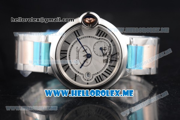 Cartier Ballon Bleu De Large Asia 2813 Automatic Two Tone Case/Bracelet with Silver Dial and Roman Numeral Markers - Click Image to Close