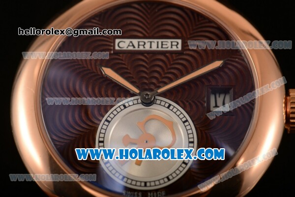 Cartier Rotonde De Miyota Quartz Two Tone Case/Bracelet with Brown Dial - Click Image to Close