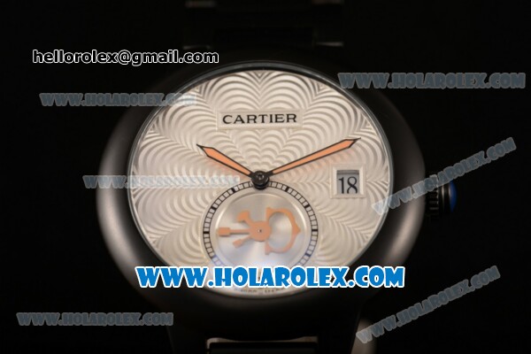 Cartier Rotonde De Miyota Quartz PVD Case/Bracelet with Silver Dial - Click Image to Close