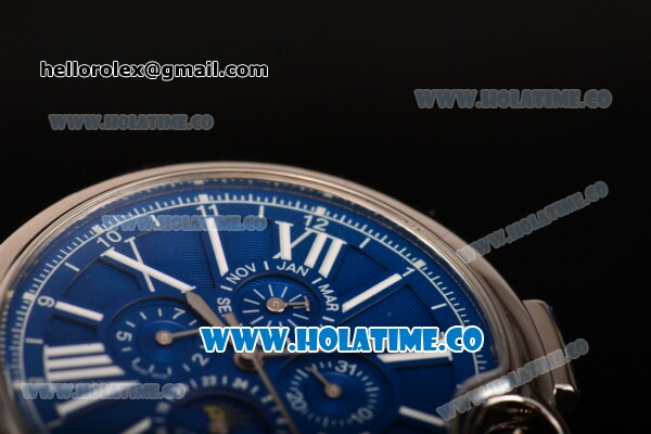 Cartier Ballon Bleu De 44MM Asia Automatic Steel Case with Blue Dial and White Roman Numeral Markers - Click Image to Close