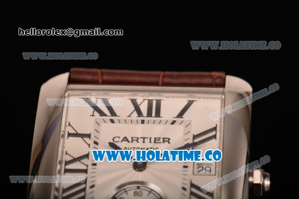 Cartier Tank MC Swiss ETA 2824 Automatic Steel Case with White Dial and Black Roman Numeral Markers - Click Image to Close