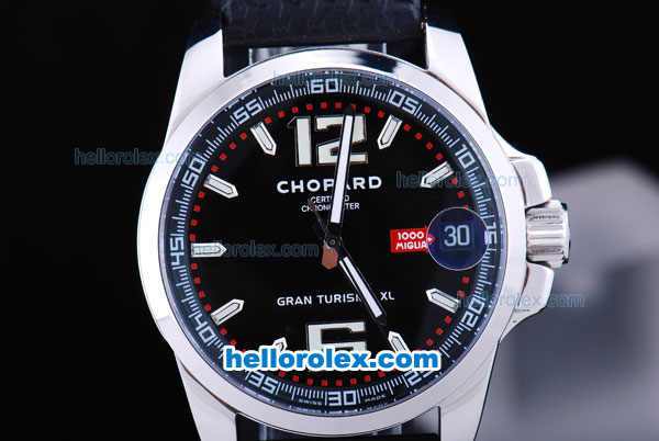Chopard Gran Turismo GT XL Automatic White Case with Black Dial - Click Image to Close
