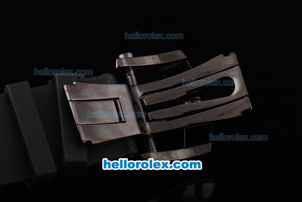 Chopard Gran Turismo GT XL Quartz Movement with Black Dial and PVD Case-Rubber Strap - Click Image to Close
