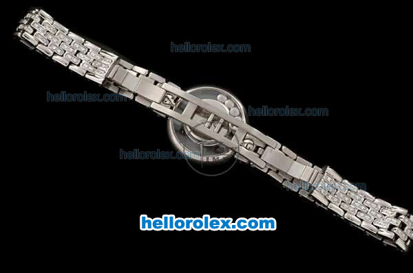 Chopard Happy Sport Swiss Quartz Movement White Dial with Diamond Bezel and Diamond Strap - Click Image to Close