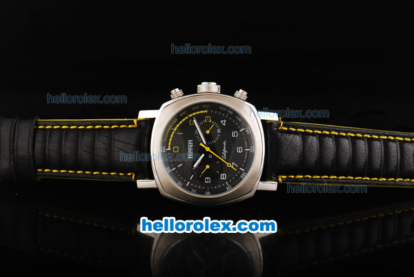 Ferrari California Automatic Movement Black Dial with Numeral Markers and Yellow Second Hand - Click Image to Close