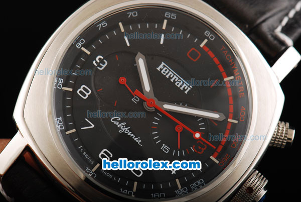 Ferrari California Automatic Movement Black Dial with Numeral Markers and Red Second Hand - Click Image to Close