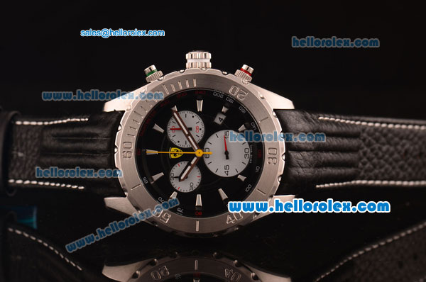 Ferrari Chronograph OS20 Quartz Steel Case with Black Dial and White Subdials - Click Image to Close
