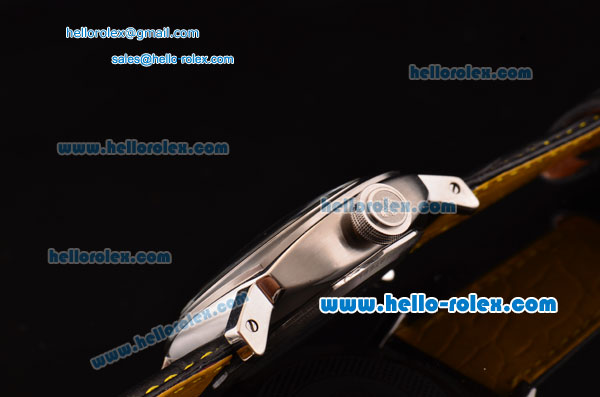 Ferrari Granturismo 2813 Automatic Steel Case with Black Dial and Black Leather Strap - Click Image to Close