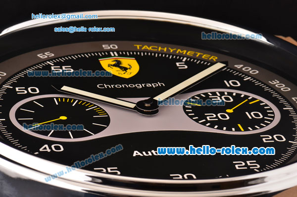 Ferrari Scuderia Quartz Wall Clock Stainless Steel Case with Black Dial - Click Image to Close