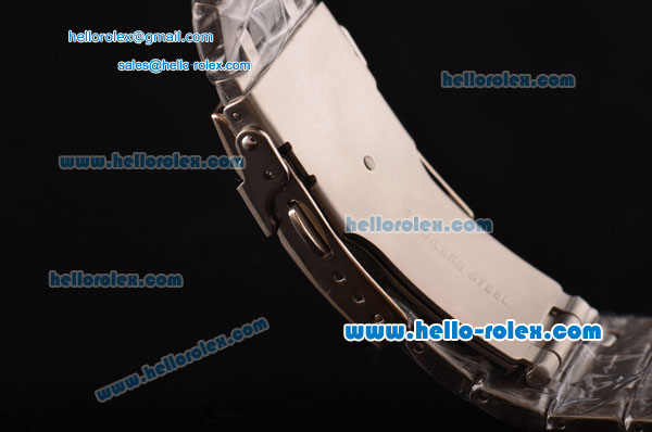 Ferrari Chrono Miyota OS20 Quartz Steel Case PVD Bezel with Steel Strap and White Dial - Click Image to Close