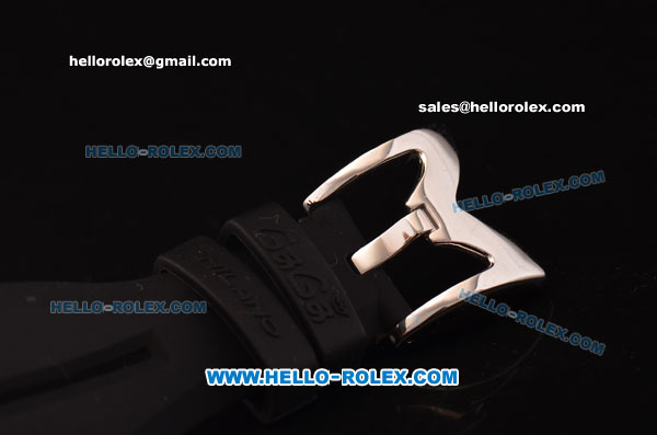 Gaga Milano Chrono 48 Miyota OS20 Quartz PVD Bezel with Black Dial and White Numeral Markers - Click Image to Close