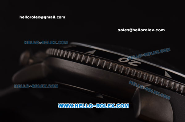 Gaga Milano Chrono 48 Miyota OS20 Quartz PVD Case with Black Dial and White Numeral Markers - Click Image to Close