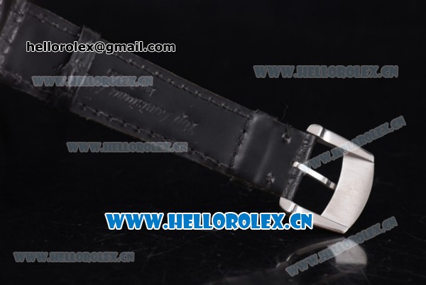 Glashutte Senator Sixties Miyota 9015 Automatic Steel Case with White Dial Black Leather Strap and Stick/Arabic Numeral Markers - Click Image to Close
