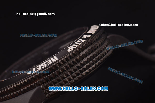 Hamilton Khaki X Wind Chrono Swiss Valjoux 7750 Automatic Movement PVD Case with Black Dial and Black Rubber Strap 1:1 Original - Click Image to Close