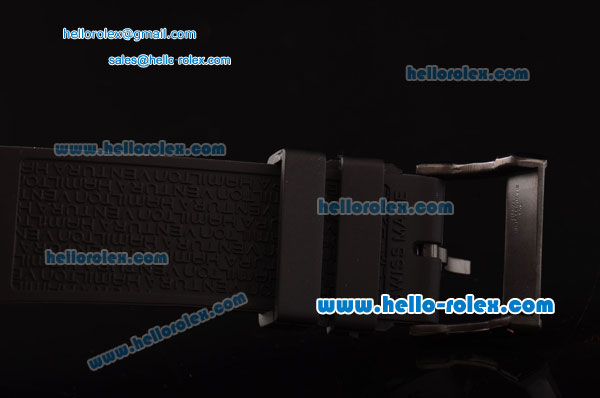 Hamilton Ventura XXL Swiss ETA 2824 Automatic Black PVD Case with Black Rubber Strap and Black Skeleton Dial - Click Image to Close