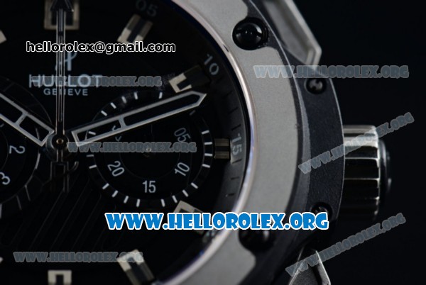 Hublot Big Bang King Power Foudroyante Chrono Swiss Valjoux 7750 Automatic PVD Case with Black Dial Steel Bezel and Black Rubber Strap - Click Image to Close