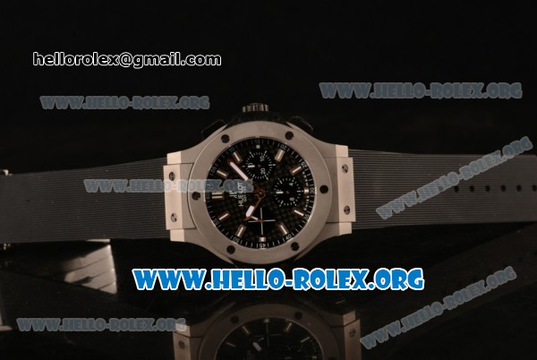 Hublot Big Bang Chronograph Swiss Valjoux 7750 Automatic Steel Case with Carbon Fiber Dial and Black Rubber Strap (YF) - Click Image to Close